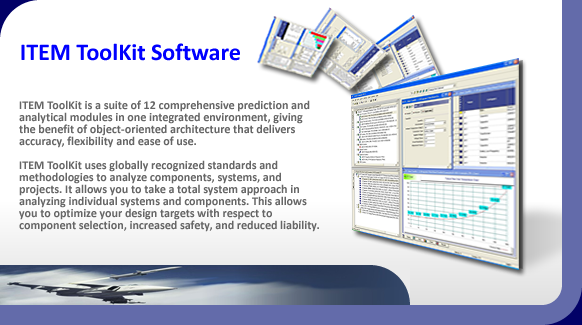 Reliability prediction, availability, maintainability and safety software.